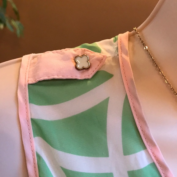 ANNABELLA GREEN, WHITE, PINK TOP PRETTY BUTTONS SM - Picture 6 of 8
